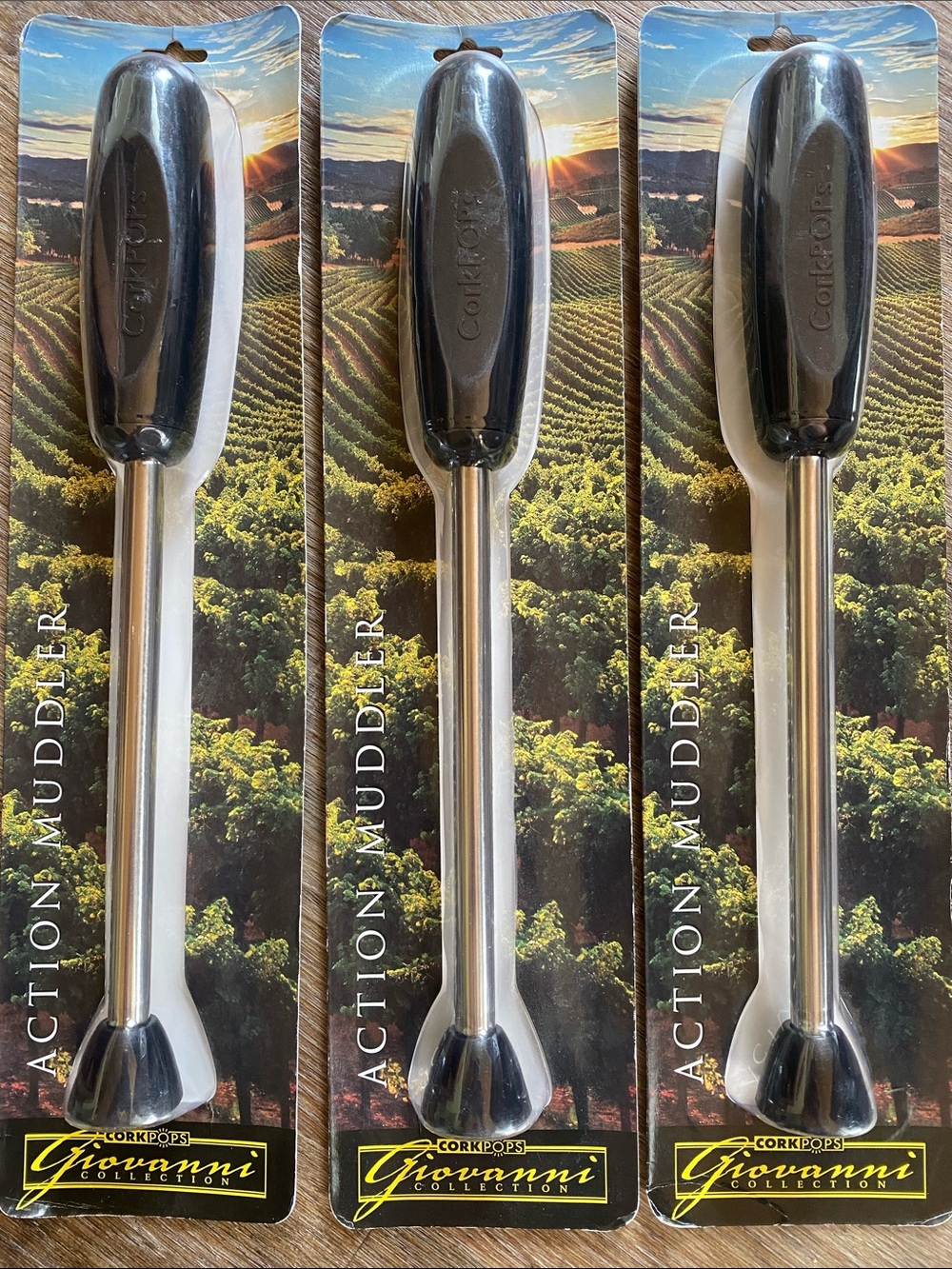 Giovanni Collection Black Action Muddler - Cork Pops